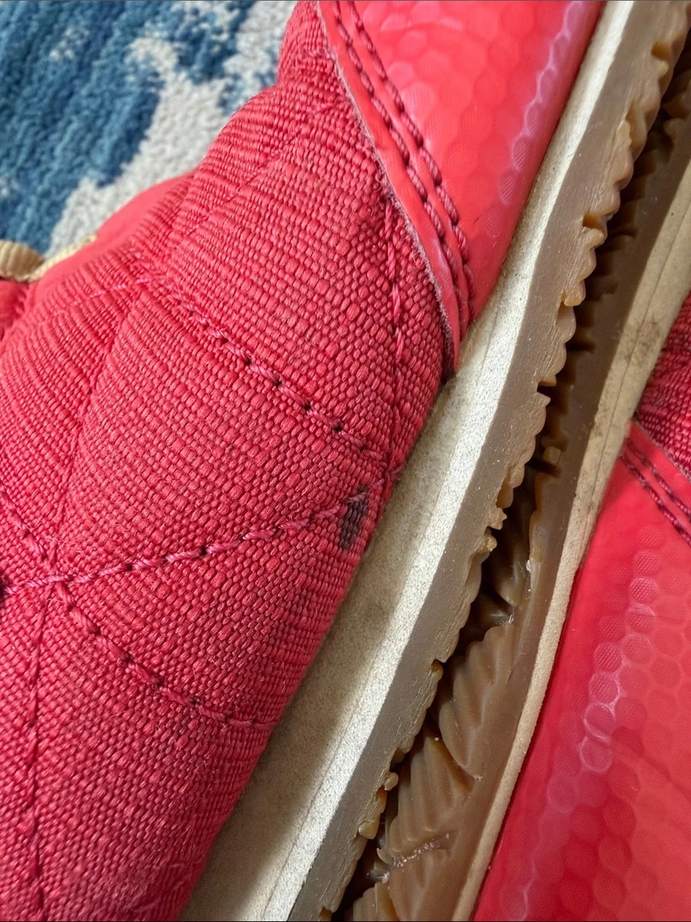 Teva Kids Quilted Red and Blue Slip-On Shoes